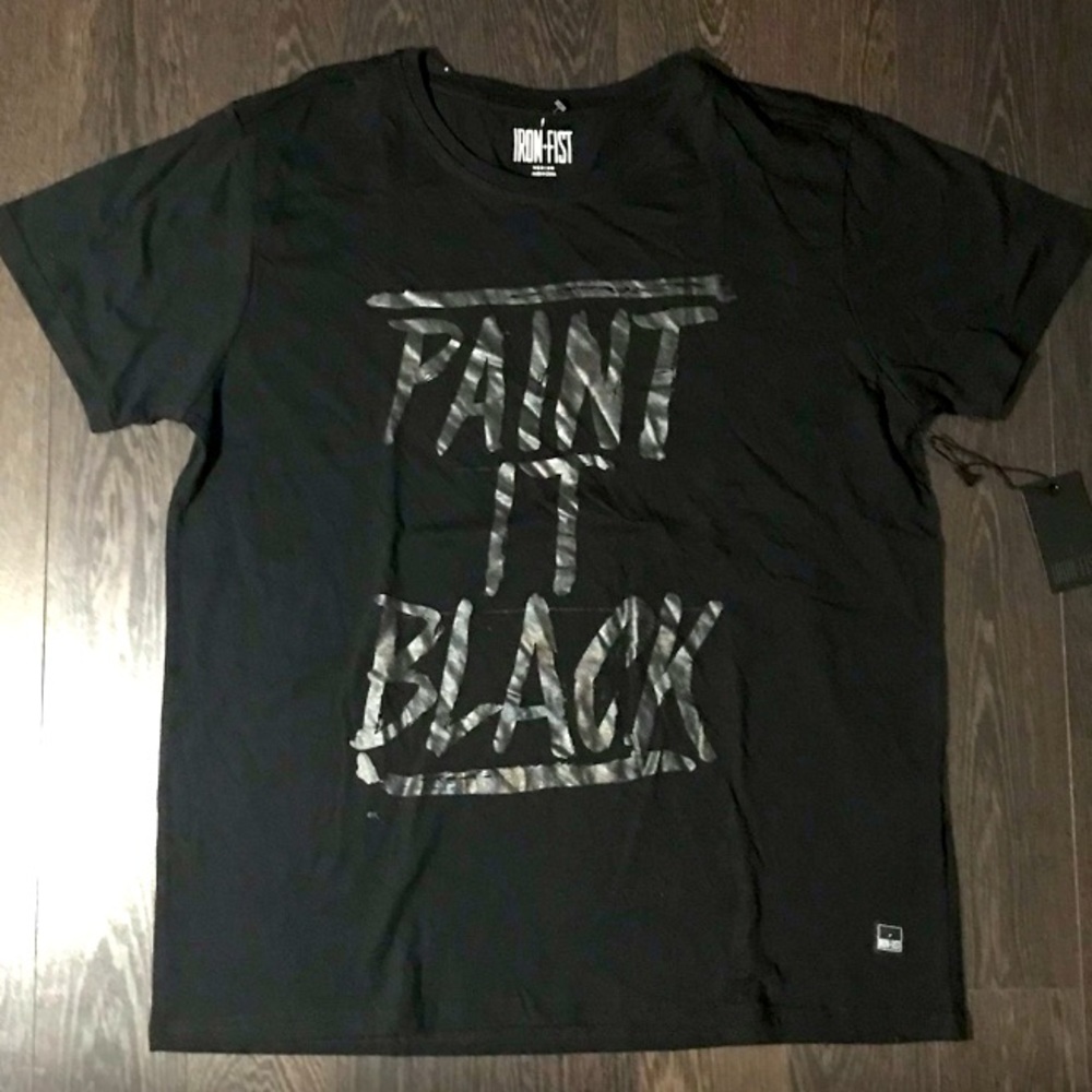 NWT Men’s Iron Fist “Paint It Black” Rolling Stones T-Shirt Tee
